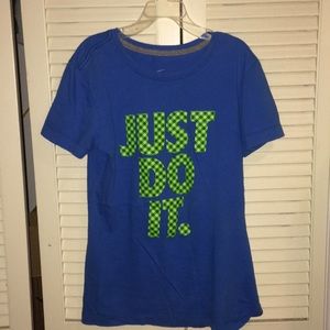 blue nike shirt
